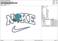 Nike Batman Chibi Embroidery File 6 sizes