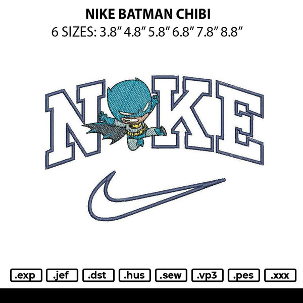 Nike Batman Chibi Embroidery File 6 sizes