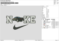 Nike Black Car Embroidery File 6 sizes