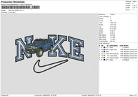 Nike Car 2909 Embroidery File 6 sizes