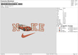 Nike Car Orange Embroidery File 6 sizes