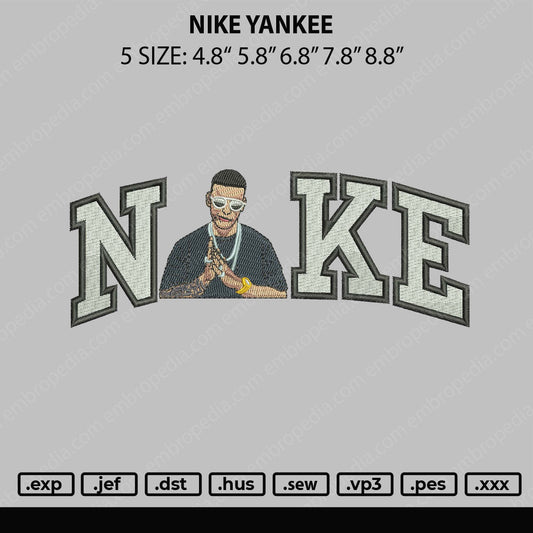 Nike Yakee Embroidery File 6 sizes