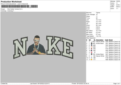 Nike Yakee Embroidery File 6 sizes