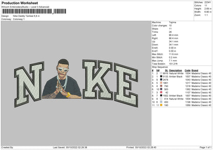 Nike Yakee Embroidery File 6 sizes