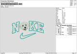 Nike Dog 0512a Embroidery File 6 sizes