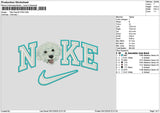 Nike Dog 0512a Embroidery File 6 sizes