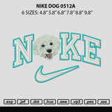 Nike Dog 0512a Embroidery File 6 sizes