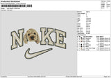 Nike Dog 0512b Embroidery File 6 sizes