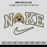 Nike Dog 0512b Embroidery File 6 sizes