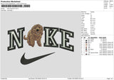 Nike Dog 0512 Embroidery File 6 sizes