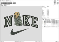 Nike Dog 0512b Embroidery File 6 sizes