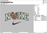 Nike Dog 0912 Embroidery File 6 sizes