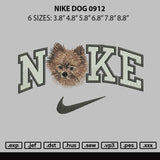 Nike Dog 0912 Embroidery File 6 sizes