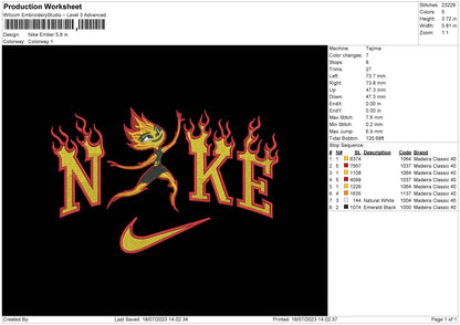 Nike Ember Embroidery File 6 sizes