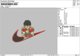 Swoosh Fight Embroidery File 6 sizes