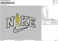 Nike Fortnite Embroidery File 6 sizes