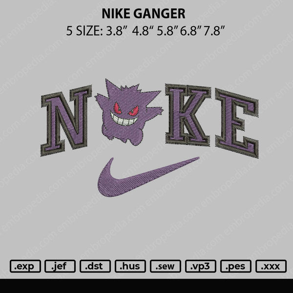Nike Ganger Embroidery File 5 sizes