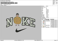 Nike Burger Embroidery File 6 sizes