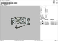 Nike Goalie Mask Embroidery File 6 sizes
