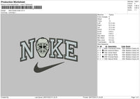 Nike Goalie Mask Embroidery File 6 sizes