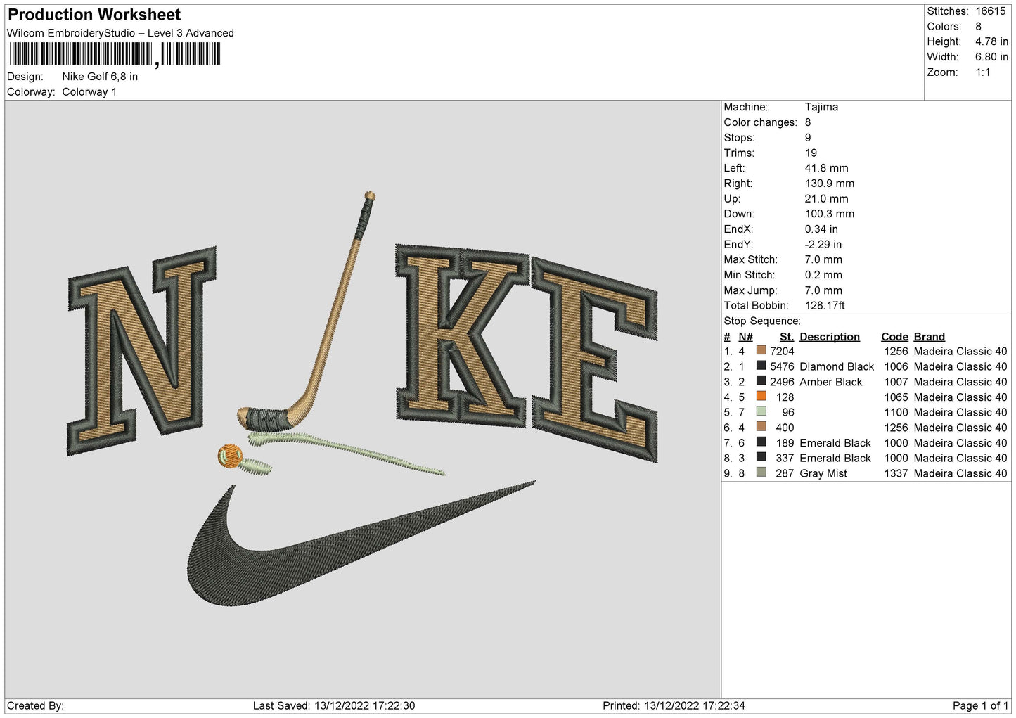 Nike Stick 02 Embroidery File 6 Sizes