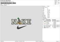 Nike Goofy Embroidery File 6 sizes