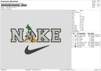 Nike Goofy Embroidery File 6 sizes