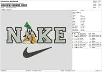 Nike Goofy Embroidery File 6 sizes