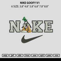 Nike Goofy Embroidery File 6 sizes