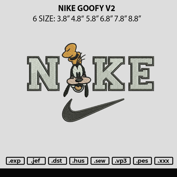 Nike Goofy V2 Embroidery File 6 sizes