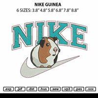 Nike guinea Embroidery File 6 sizes