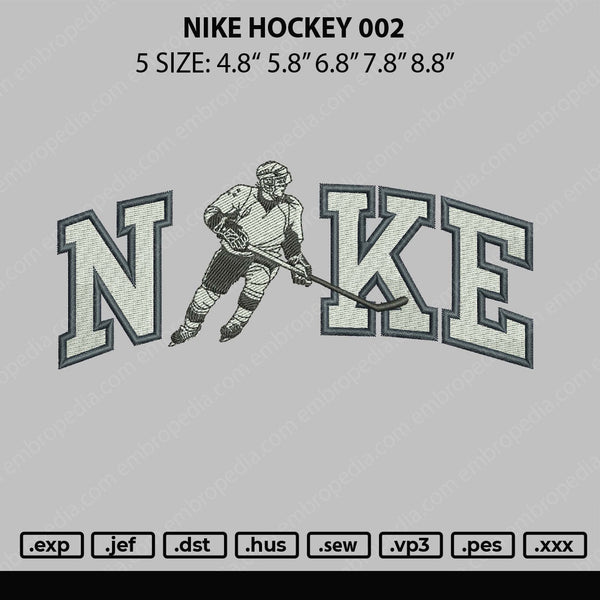 Nike Hockey Emboidery File 5 Sizes
