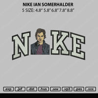Nike Ian Somerhalder Embroidery File 5 sizes