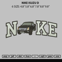 Nike Isuzu D Embroidery File 6 sizes