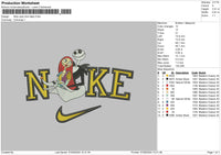 Nike Jacksally Embroidery File 6 sizes