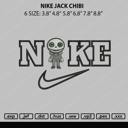 Nike Jack Chibi Embroidery File 6 sizes
