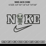 Nike Jack Chibi Embroidery File 6 sizes
