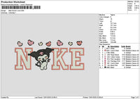 Nike Kuro Love 1301 Embroidery File 6 sizes