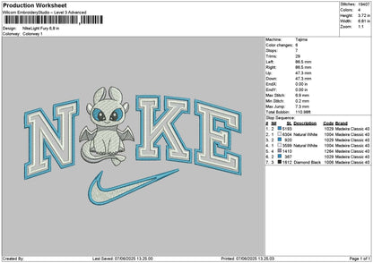 Nike Light 0706 Embroidery 6 sizes