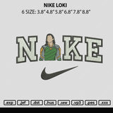 Nike Loki Embroidery File 6 sizes