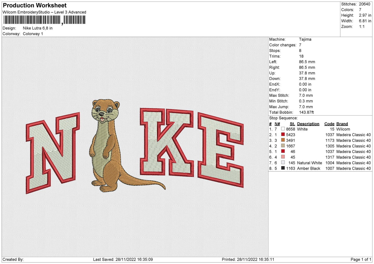 Nike Ultra Embroidery File 6 sizes