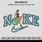 Nike Marilyn Embroidery File 6 sizes