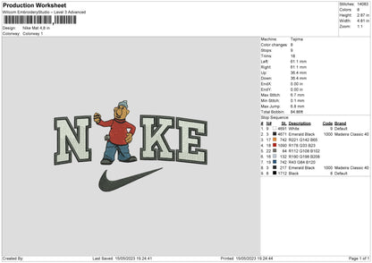 Nike Mat Embroidery File 6 sizes