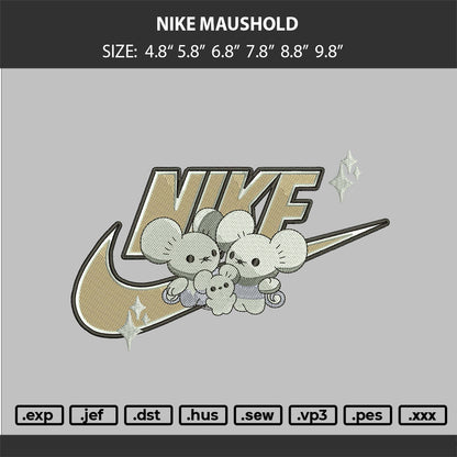 Nike Maushold Embroidery Machine Design File 6 sizes