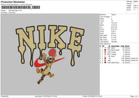 Nike Melt Tiger Embroidery File 6 sizes