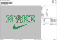 Nike Mike Embroidery File 6 sizes