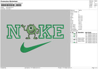 Nike Mike Embroidery File 6 sizes