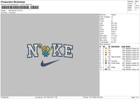 Nike Minion V6 Embroidery File 6 sizes
