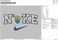Nike Minion V6 Embroidery File 6 sizes
