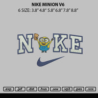 Nike Minion V6 Embroidery File 6 sizes